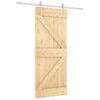 vidaXL Преплъзваща се врата Естествено и бяло 80 x 210 cm
