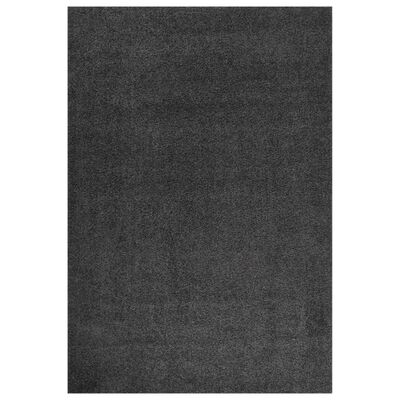 vidaXL Шаги килим с дълъг косъм, антрацит, 160x230 см