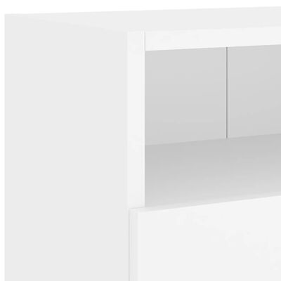 vidaXL Стенни ТB шкафове, 2 бр, бели, 100x30x30 см, инженерно дърво