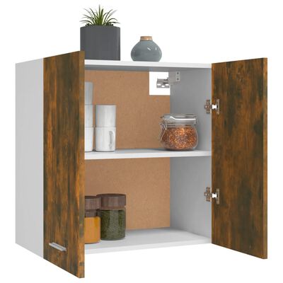 vidaXL Окачен шкаф, опушен дъб, 60x31x60 см, инженерно дърво