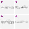 vidaXL Комплект дивани за открито 9 pcs Натурален и Крема