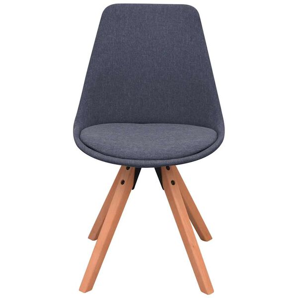 vidaXL Трапезни столове, 2 бр, тъмносиви, текстил