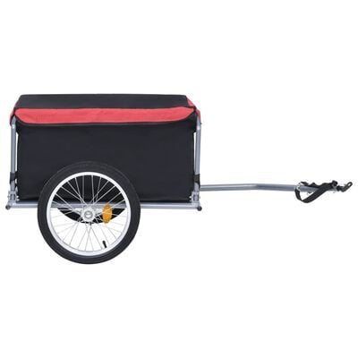vidaXL Ремарке за колело, черно и червено, 65 кг