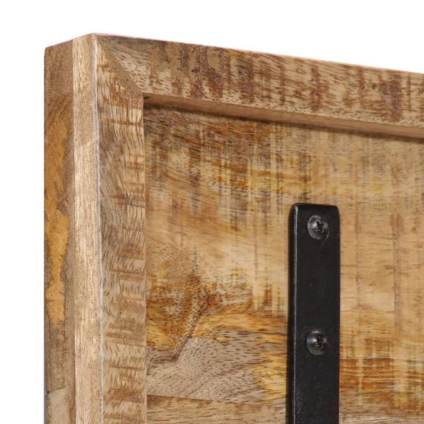 vidaXL Стенна закачалка с 5 куки манго масивно дърво