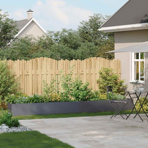 vidaXL Кашпа, антрацит, 360x40x40 см, студеновалцувана стомана