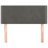 vidaXL Горна табла за легло, тъмносива, 80x5x78/88 см, кадифе