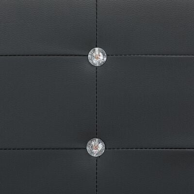 vidaXL Легло с матрак, черно, изкуствена кожа, 120x200 cм