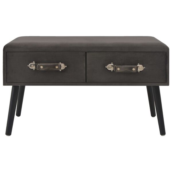 vidaXL Пейка с чекмеджета, 80 см, сиво кадифе