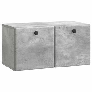 vidaXL Стенно монтиран ТВ шкаф 59,5 x 31 x 30 см Бетонно сиво