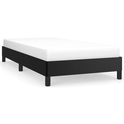 vidaXL Рамка за легло, черна, 80x200 см, изкуствена кожа