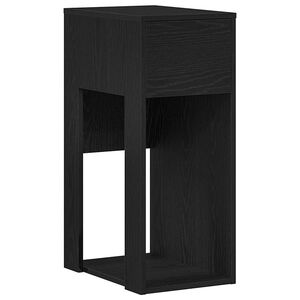 vidaXL Стойка за компютърна кула с чекмедже черно 30x44x74 см