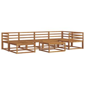 vidaXL Комплект дивани за открито 7 pcs Естествен