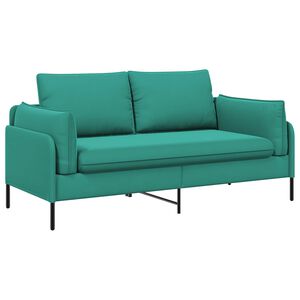 vidaXL Двуместна софа 2-местен Тюркоаз 188 x 81 x 89 см Кадифе