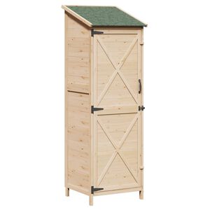 vidaXL Градина постройка Натурално 59,5 x 56 x 176,5 см