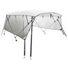 vidaXL Тента за лодка с 4 дъги мрежести страници 243x(230-244)x137 см