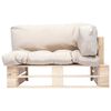 vidaXL Градински палетен диван с пясъчни възглавници, борово дърво