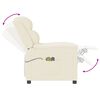 vidaXL Електрически масажен стол, кремав, изкуствена кожа