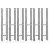 vidaXL Оградни подпори 6 бр сребристи 10x6x60 см поцинкована стомана