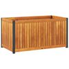vidaXL Градинска кашпа 85x45x44 см масивна акация и стомана