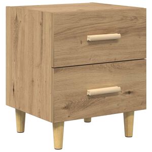 vidaXL Шкаф за легло с чекмедже Дъб 40 x 35 x 47.5см Инженерно дърво