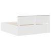 vidaXL Рамка за легло с таблото Бяло 180 x 200 cm Инженерно дърво