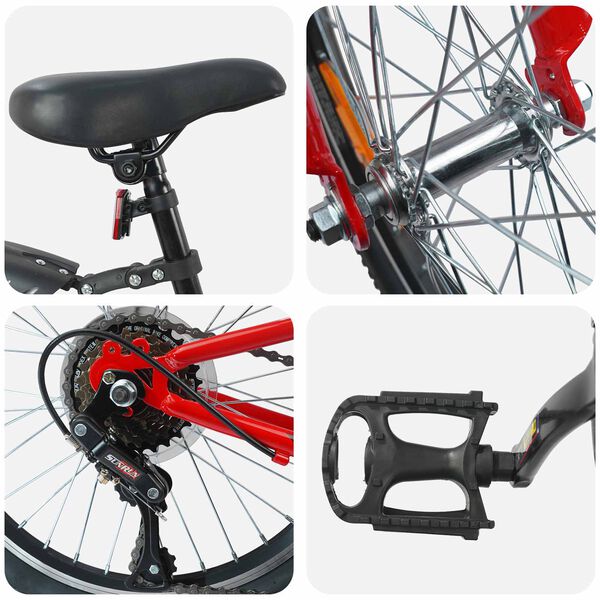 vidaXL Детски Велосипед 24 инча 6-Speed за деца на възраст 8-12 години