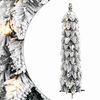 vidaXL Изкуствена осветена коледна елха с 45 LED флокиран сняг 90 см