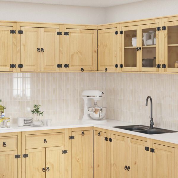 vidaXL За шкафове с рафт Меден 80 x 80 x 60 см Солидно борово дърво