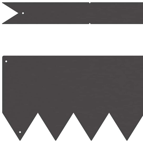 vidaXL Ограда за трева 10 pcs Черно 100 x 0.05 x 20 см