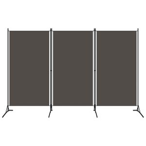 vidaXL Параван за стая, 3 панела, антрацит, 260x180 см
