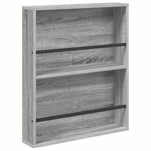 vidaXL Етажерка за списания с рафт Сив Сонома 60 x 12 x 70 см
