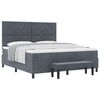 vidaXL Легло с пружинирана основа Тъмносив 200 x 180 cm Кадифе
