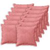 vidaXL Калъфка за възглавница 12 pcs HOUTEN Розово 40 x 40 cm Кадифе