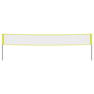 vidaXL Мрежа за волейбол, жълто и черно, 823x244 см, PE плат
