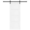 vidaXL Преплъзваща се врата Бял и черен 83 х 211 см
