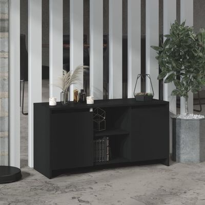 vidaXL ТВ шкаф, черен, 102x37,5x52,5 см, ПДЧ