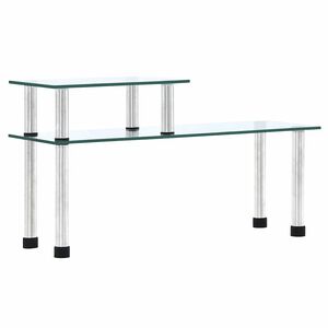 vidaXL Кухненски рафт, прозрачен, 45x16x26 см, закалено стъкло