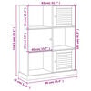 vidaXL Етажерка за книги VIGO бяла 90x35x114,5 см бор масив
