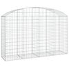 vidaXL Дъговидна габионна кошница 200x50x120/140 см поцинковано желязо