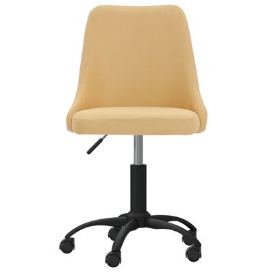 vidaXL Въртящи се трапезни столове, 4 бр, жълти, текстил