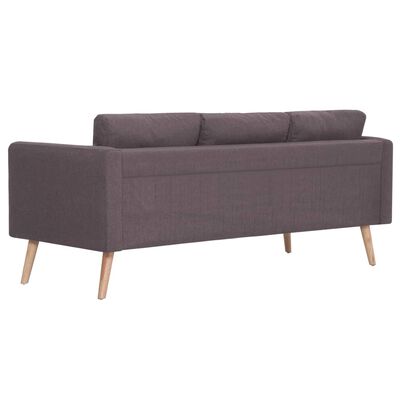 vidaXL 3-местен диван, текстил, таупе