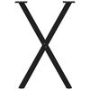 vidaXL Крака за трапезна маса, X-образни, 2 бр., черни, 57 x (72-73) см, стомана