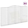 vidaXL Габионни кошници арка 4 бр 400x30x220/240 см поцинковано желязо
