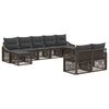 vidaXL Градински Софа Комплект 9 pcs Сиво полиратан