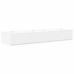 vidaXL Студио бюро Бяло 152 x 40 x 19,5 см Инженерна дървесина
