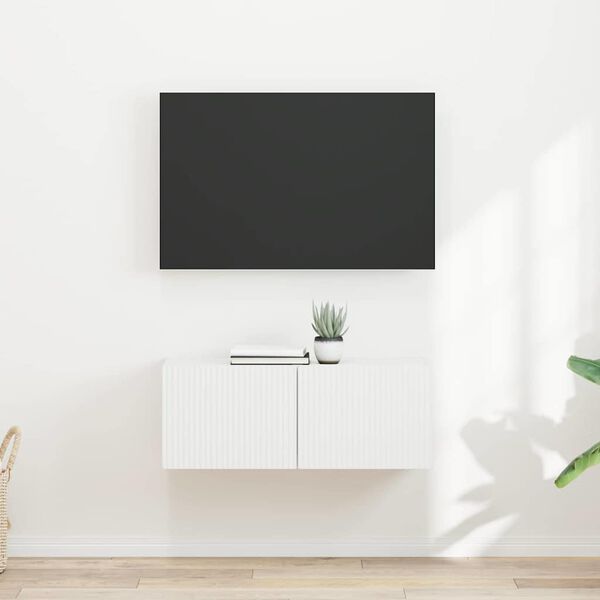 vidaXL TV стенен шкаф 2 pcs Бяло 60 x 31 x 29.5 см Инженерно дърво