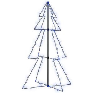 vidaXL Коледна елха конус, 160 LED, за закрито и открито, 78x120 см