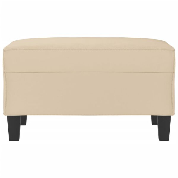 vidaXL Табуретка, кремава, 70x55x41 см, плат микрофибър