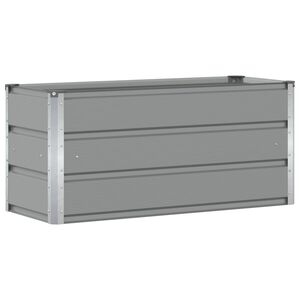 vidaXL Кашпа Светлосиво 100 x 40 x 45 cm Стомана
