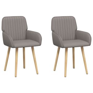 vidaXL Обедени столове 2 pcs Текстил Таупе 56,5 x 50 x 87,5 см